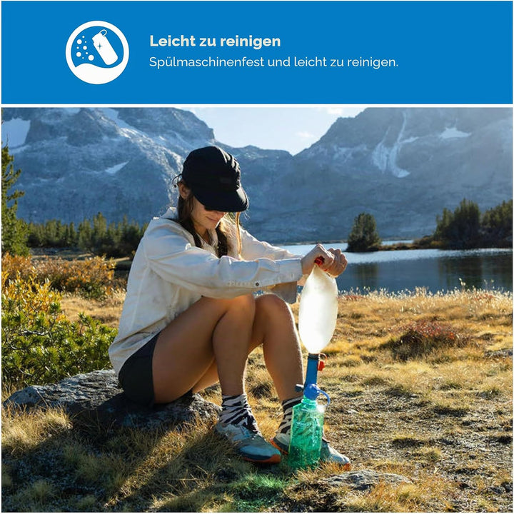 Nalgene Wasserflasche – Leichte Sustain Tritan BPA-freie, bruchsichere Flasche für Rucksackreisen, W