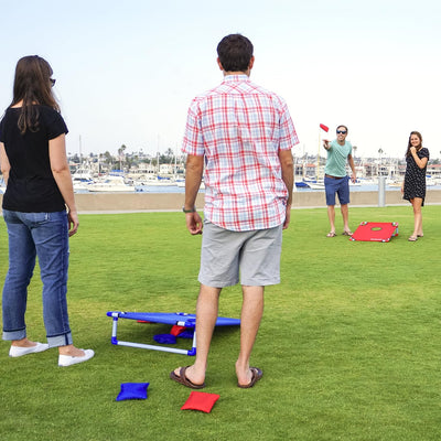 GoSports Tragbares Cornhole Toss Spiel-Set mit PVC-Rahmen, mit 8 Sitzsäcken und Tragetasche, wählen