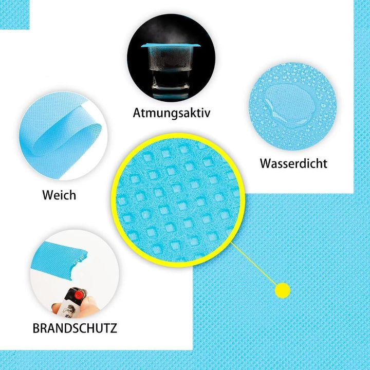 Tischdeckenrolle, 1.18 × 25M, Hellblau, Einweg Vlies Stoffähnlich Tischdecke Rolle, Meterware Tischt