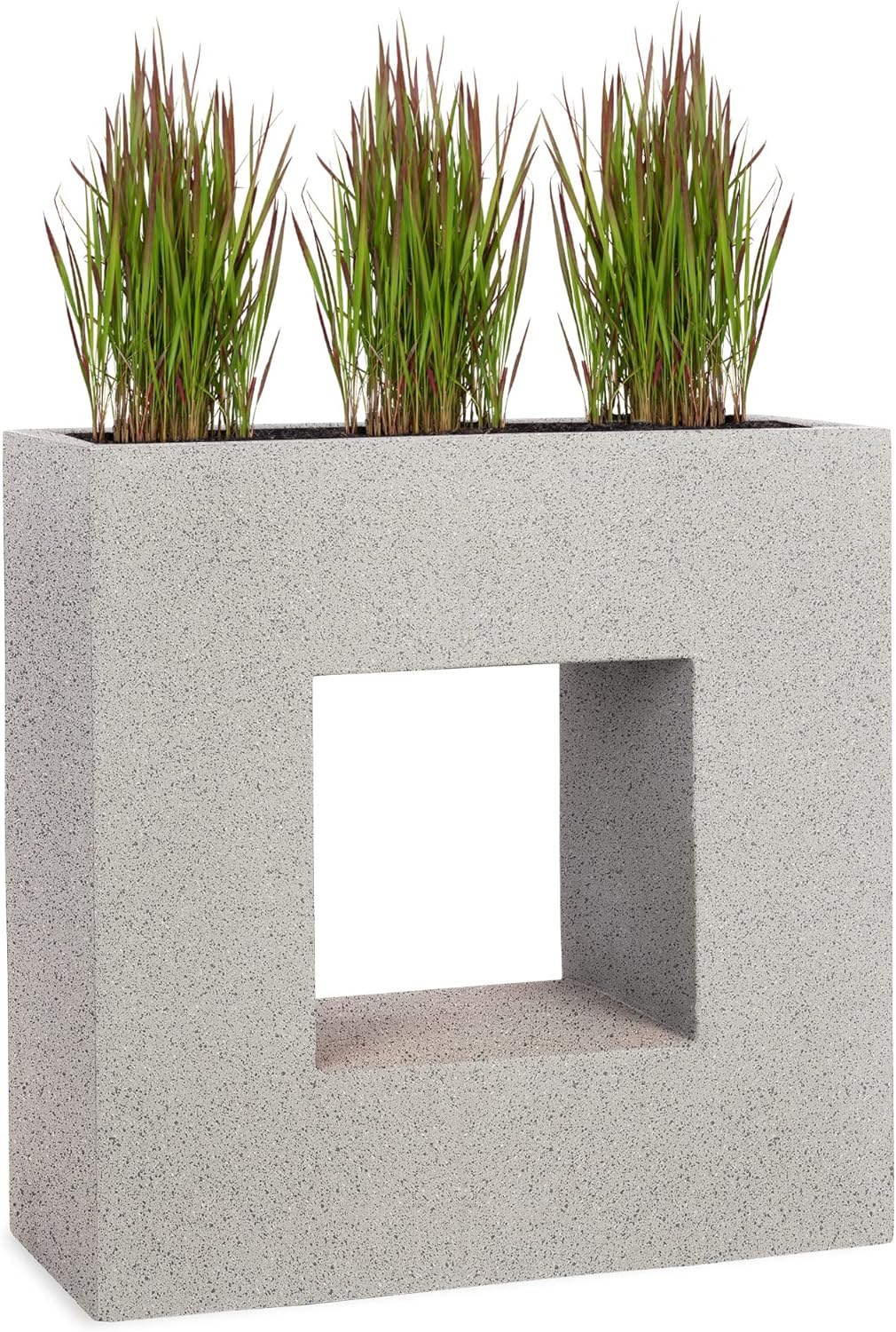 Pflanzwerk® Pflanzkübel Vista Granit Grau 66x66x28cm *Frostbeständiger Blumenkübel* *UV-Schutz* *Qua