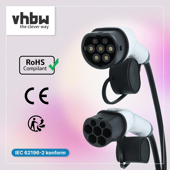 vhbw Typ 2 Ladekabel 3,5 kW 16 A 1-phasig 3 m