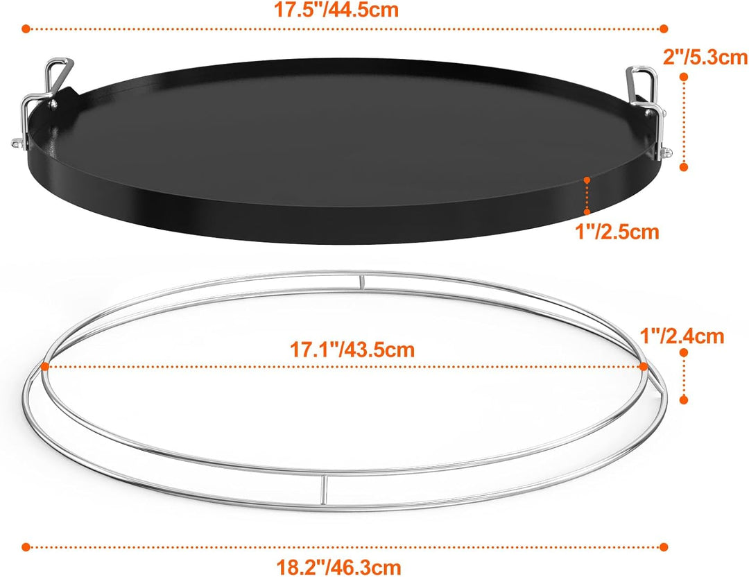 Keramikbeschichtete Grillplatte für Kamado Joe Classic, Large Big Green Egg und andere ähnliche Kera