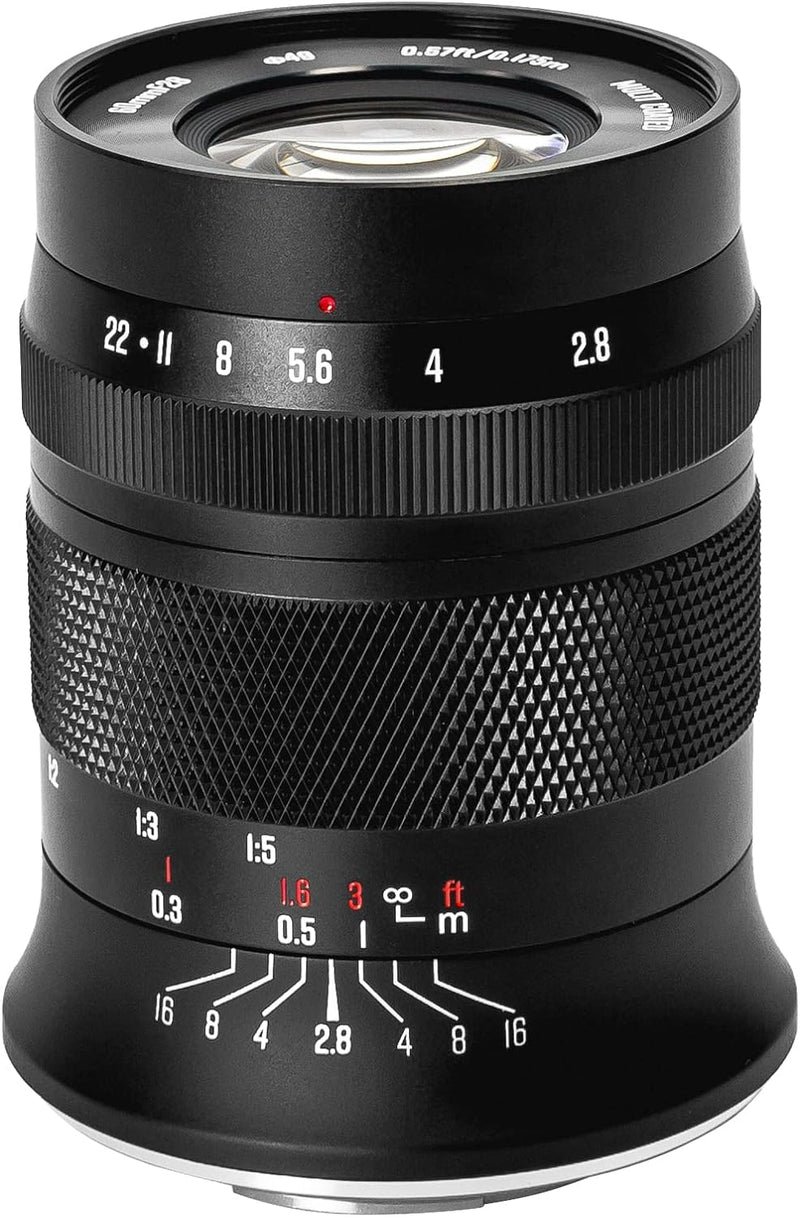 Meike 60mm F2.8 Vergrösserung Makro Manueller Fokus APS-C Objektiv Kompatibel mit Canon RF-Mount Kam