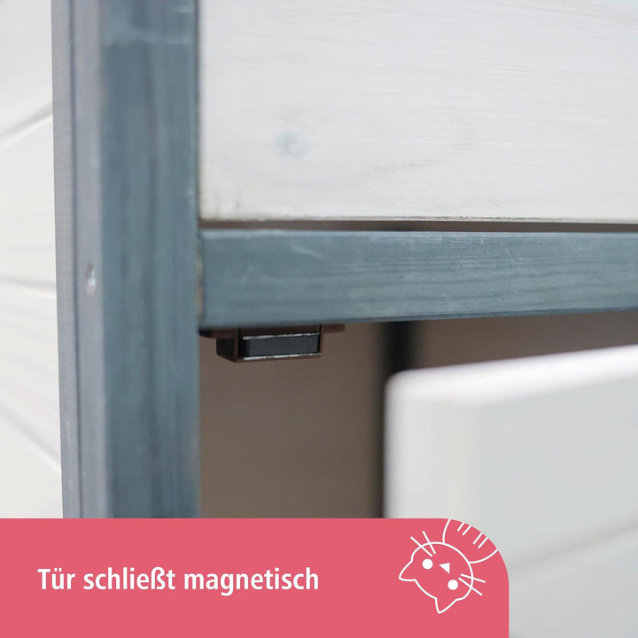 Kerbl Pet Katzenschrank Ida, Versteck für Katzentoilette oder Liegekissen, Katzentoilettenhaus, Katz