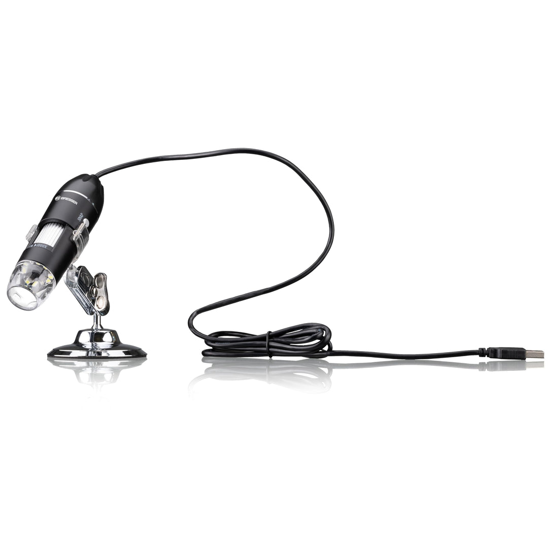 Bresser USB Digitalmikroskop 50-1000x Zoom Full HD Kamera 8 LED dimmbar Messfunktion Handmikroskop i