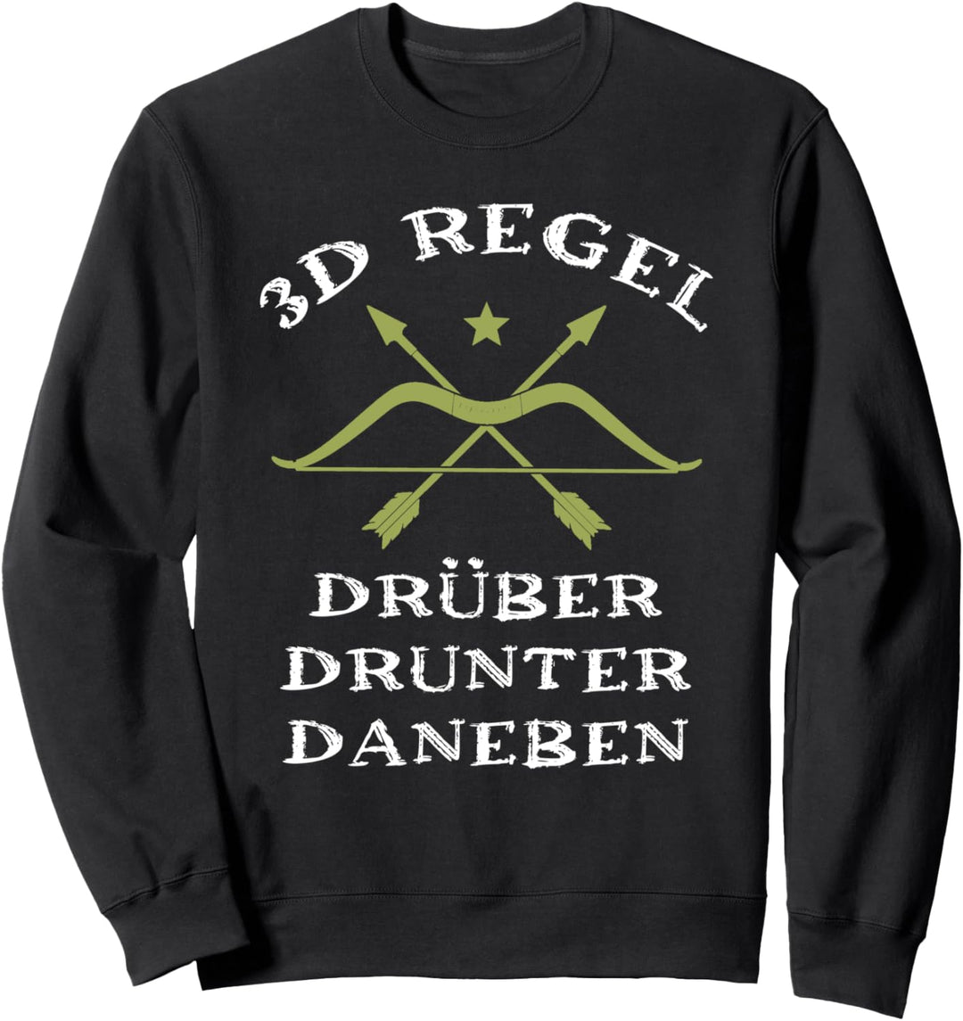 3D Regel Bogenschiessen Parcour Archery Bogenschützen Sweatshirt