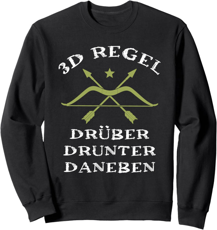 3D Regel Bogenschiessen Parcour Archery Bogenschützen Sweatshirt