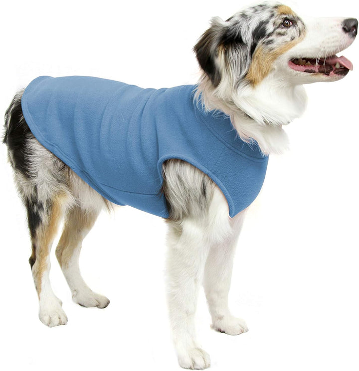 Gooby Hundepullover aus Stretch-Fleece, Stahlblau, Grösse 3XL, warme Hundejacke für kleine Hunde und