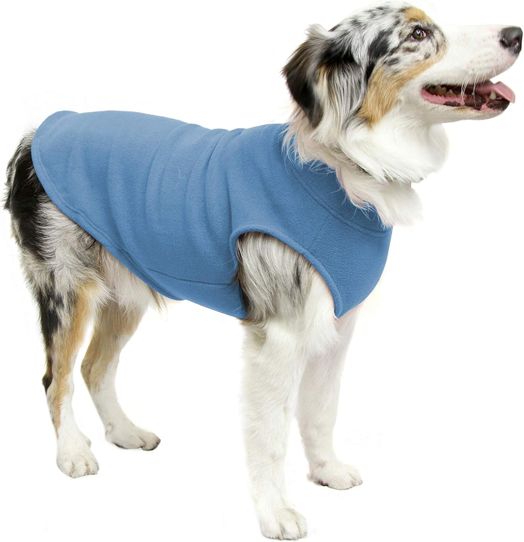 Gooby Hundepullover aus Stretch-Fleece, Stahlblau, Grösse 5XL, warme Hundejacke für kleine Hunde und