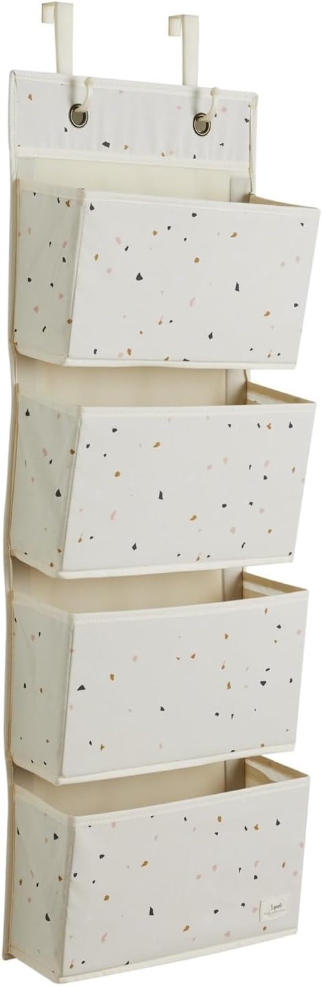 3 Sprouts - Hängeorganizer Tür Organizer - 4 Fächer - Terrazzo Creme, Terrazzo Creme
