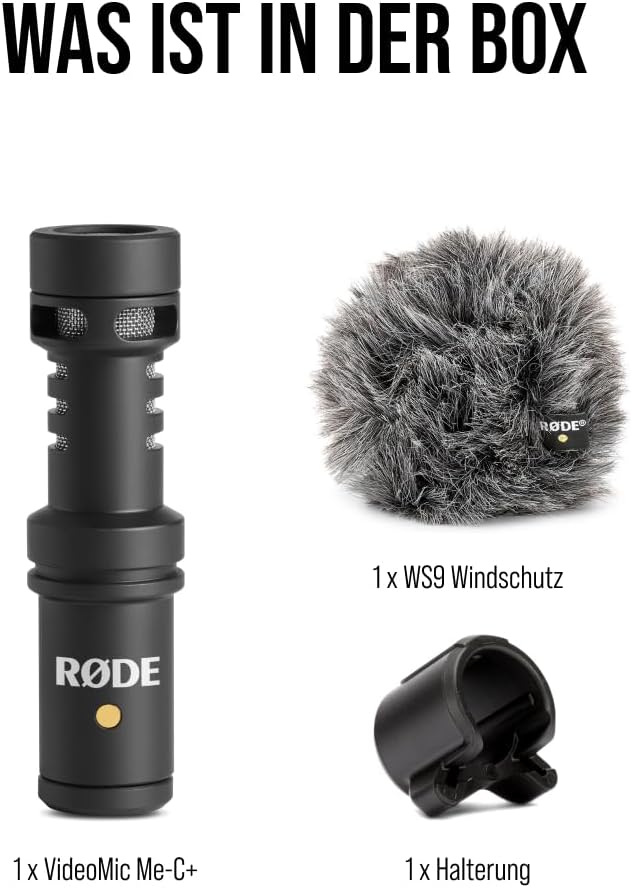 RØDE VideoMic Me-C+ Richtmikrofon für USB-C-Mobilgeräte (iOS und Android), Perfekt für die Erstellun