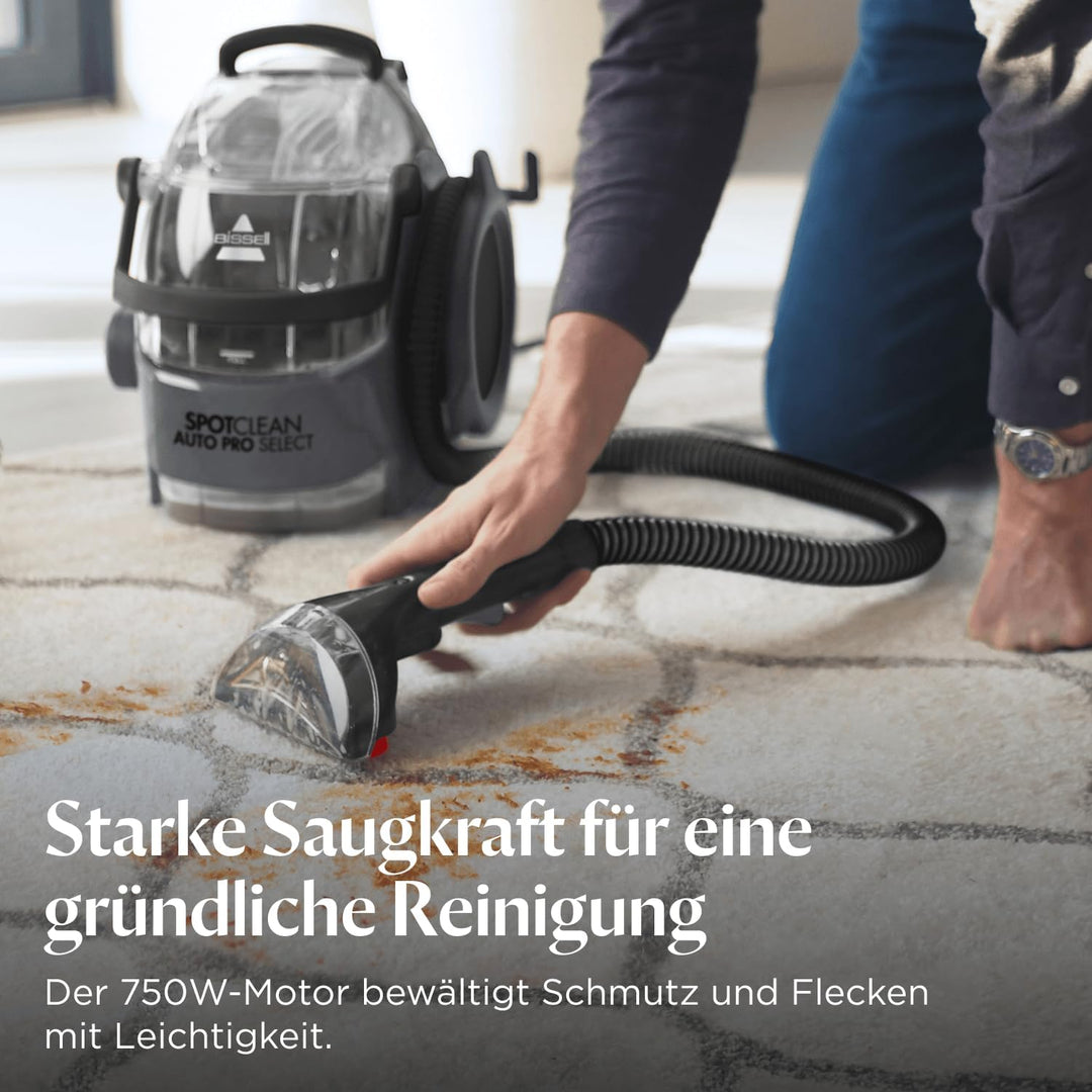BISSELL SpotClean Auto Pro Select, Teppichreiniger, tragbarer Fleckenreiniger 750 W, Polsterreiniger