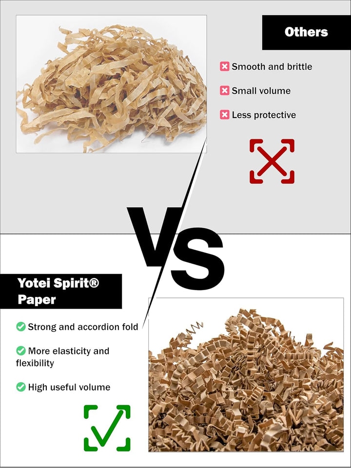 YOTEI SPIRIT® 500g Geschreddertes Kraft Papier für Geschenkbox – Füllmaterial für Pakete, Körbe, Box