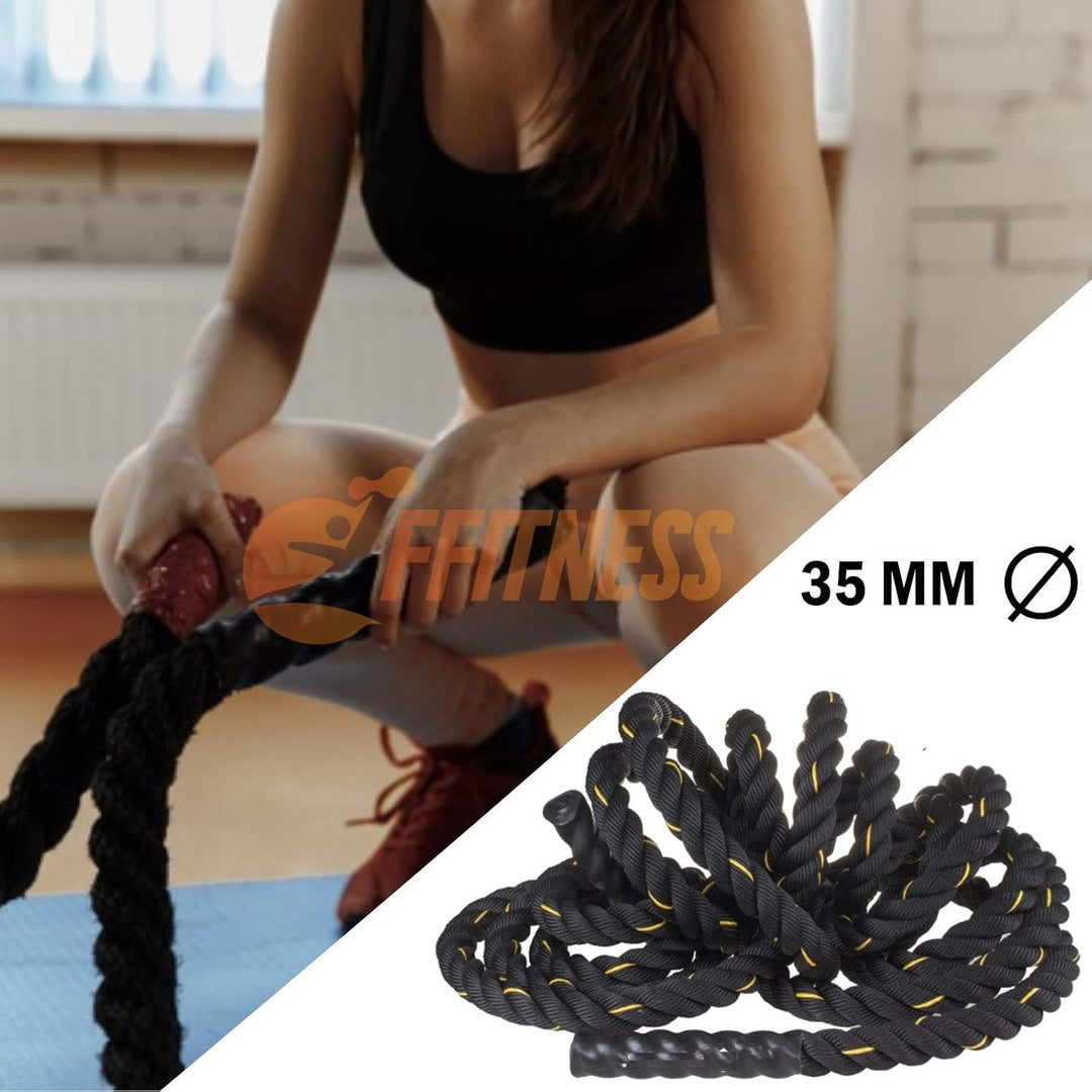 FFITNESS Rope Fitness Seil Crossfit Power 9 m 34 mm Kampfseil Kampfseil