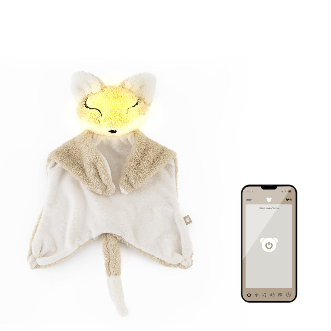 myHummy Dou Dou Fuchs Einschlafdecke mit App — Herzton & weisses Rauschen