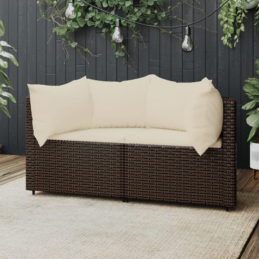 Yolola Poly-Rattan 2-Sitzer Balkonsofa | Balkonmöbel Kleiner Balkon | Gartensofa Set | Rattan Garten