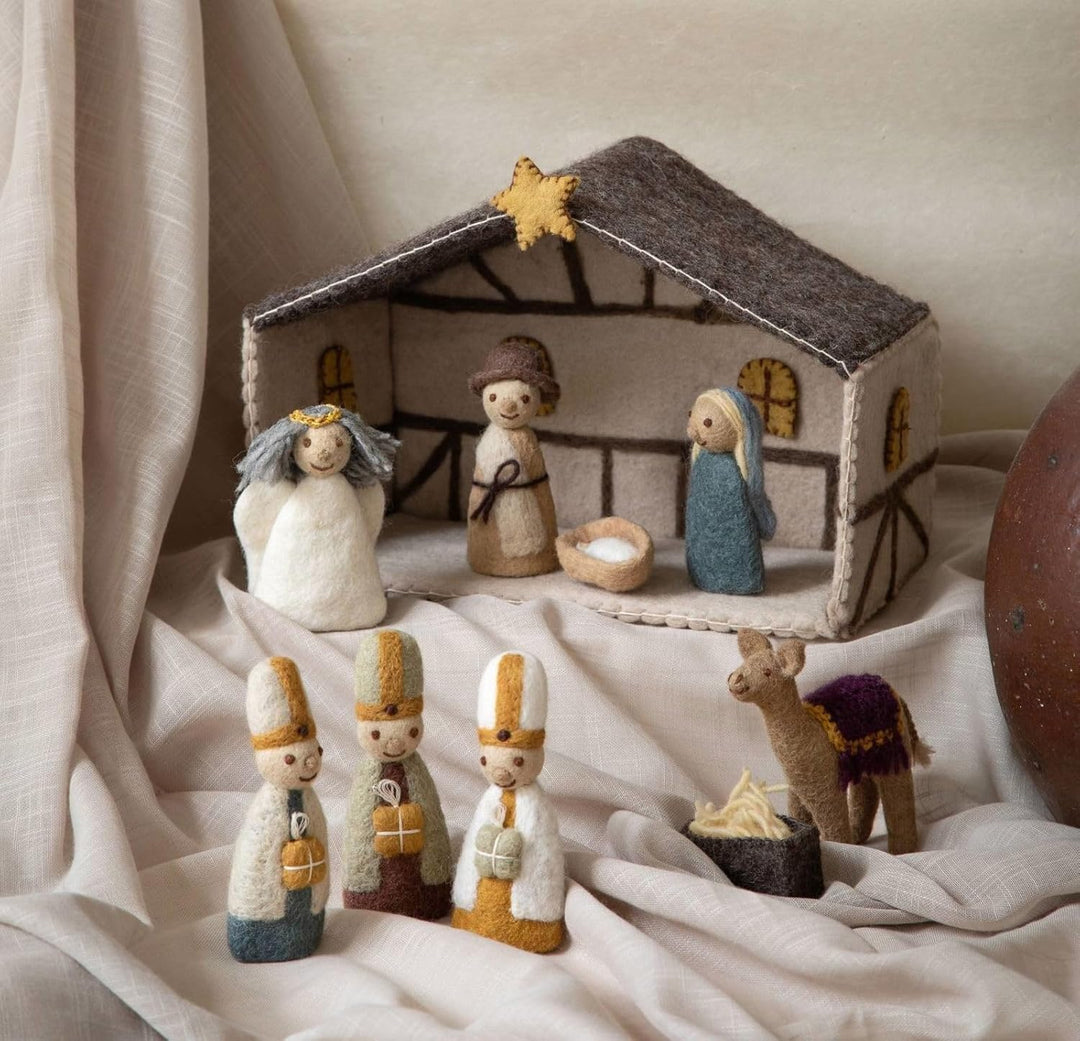 Gry & Sif Krippenfiguren aus Filz I handgemacht & Fairtrade | dänisches Design I Weihnachtsdeko Figu