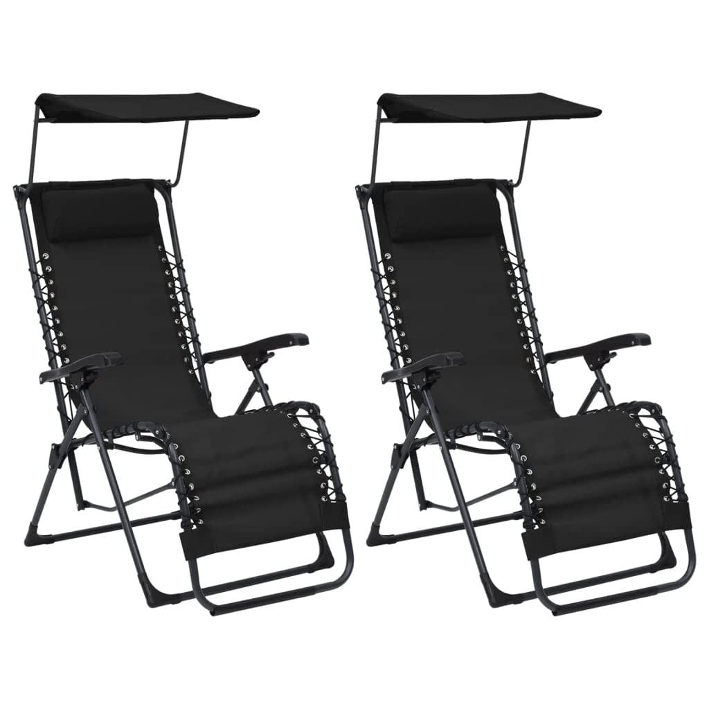 vidaXL 2X Liegestuhl Klappbar Gartenstuhl Sonnenliege Relaxliege Gartenliege Strandliege Campingstuh