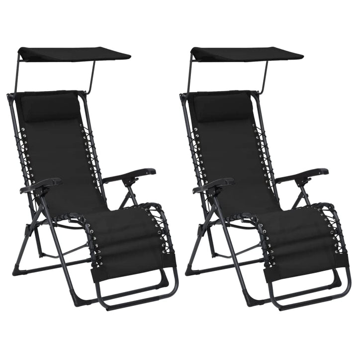 vidaXL 2X Liegestuhl Klappbar Gartenstuhl Sonnenliege Relaxliege Gartenliege Strandliege Campingstuh