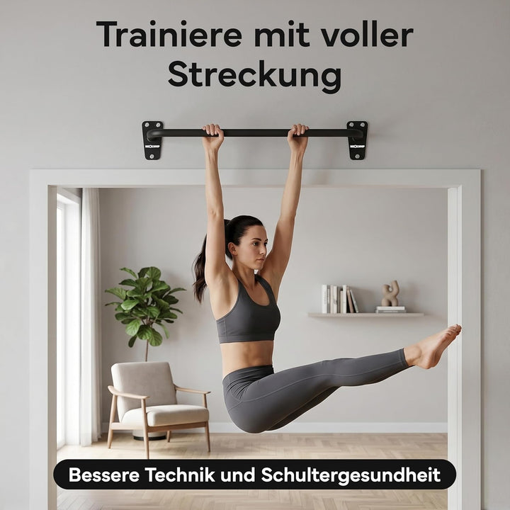 NEOLYMP Klimmzugstange Wandmontage bis 200kg – Stabile Pull Up Bar aus Premium Stahl für Home Gym, O