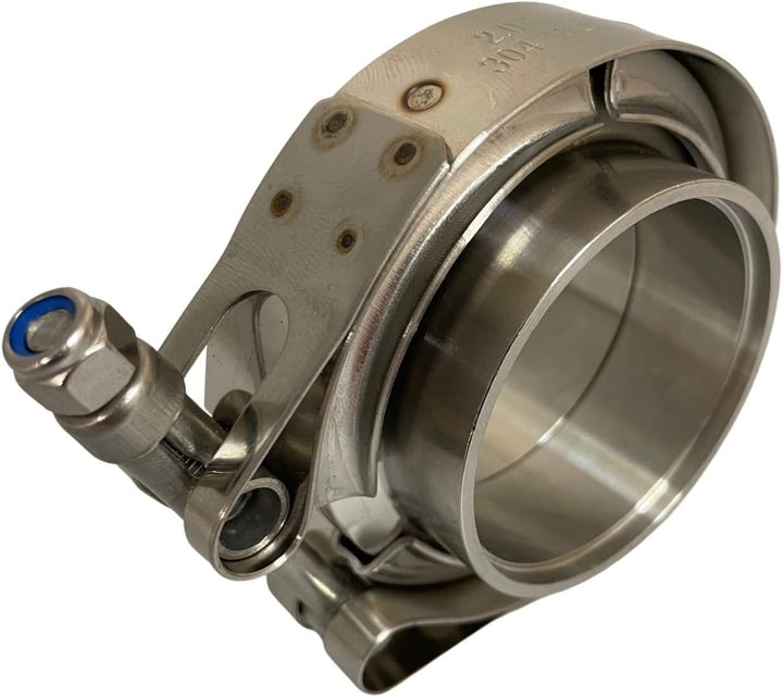 Boltza® V-Band Klemme + Flansche komplett Edelstahl extra Turboschlauch (44 mm) 1.75" Inch (44mm), 1