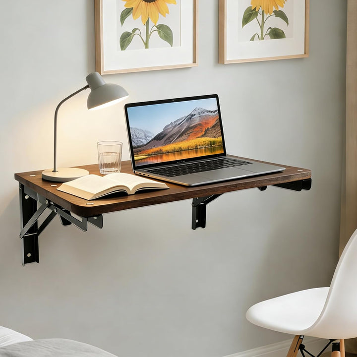Wandklapptisch Klapptisch Wandmontage,55 * 30cm Holz Wandtisch Klappbar,Geeignet für Wohnzimmer, Sch