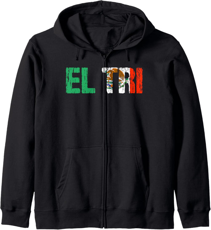 El Tri Mexico Soccer Fan Futbol Distressed Flag Gift Kapuzenjacke