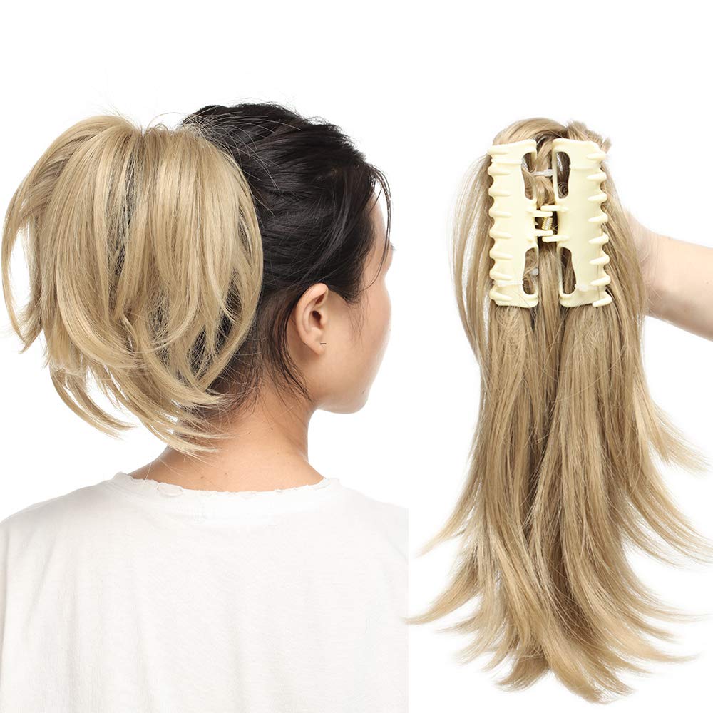 SEGO Ponytail Extension Haarteil Zopf Pferdeschwanz Haarverlängerung mit Butterfly-Klammer wie Echth