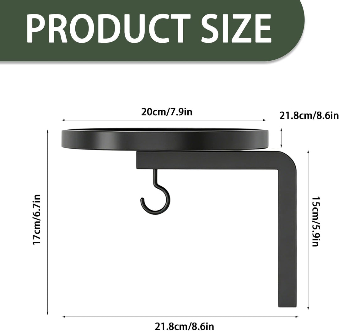 Wandbehang Pflanzenständer, 2 Stück Blumenständer Wandmontage Set Pflanzenregal aus Metall mit Haken