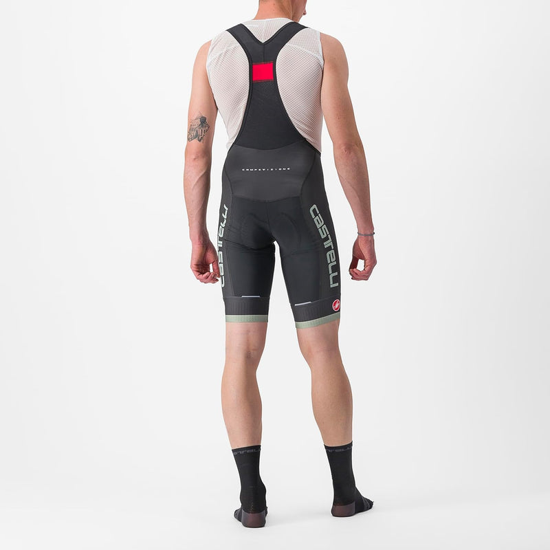 Castelli Herren Shorts Competizione Kit Bibshort S Schwarz/Verteidiger Grün, S Schwarz/Verteidiger G