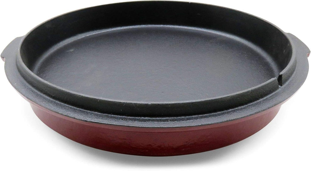 FLAME ROCK Dutch Oven 6.0, rot emailliert, gusseiserner Feuertopf mit 6 Liter Fassungsvermögen, bere