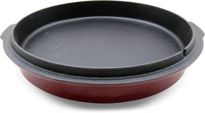 FLAME ROCK Dutch Oven 6.0, rot emailliert, gusseiserner Feuertopf mit 6 Liter Fassungsvermögen, bere