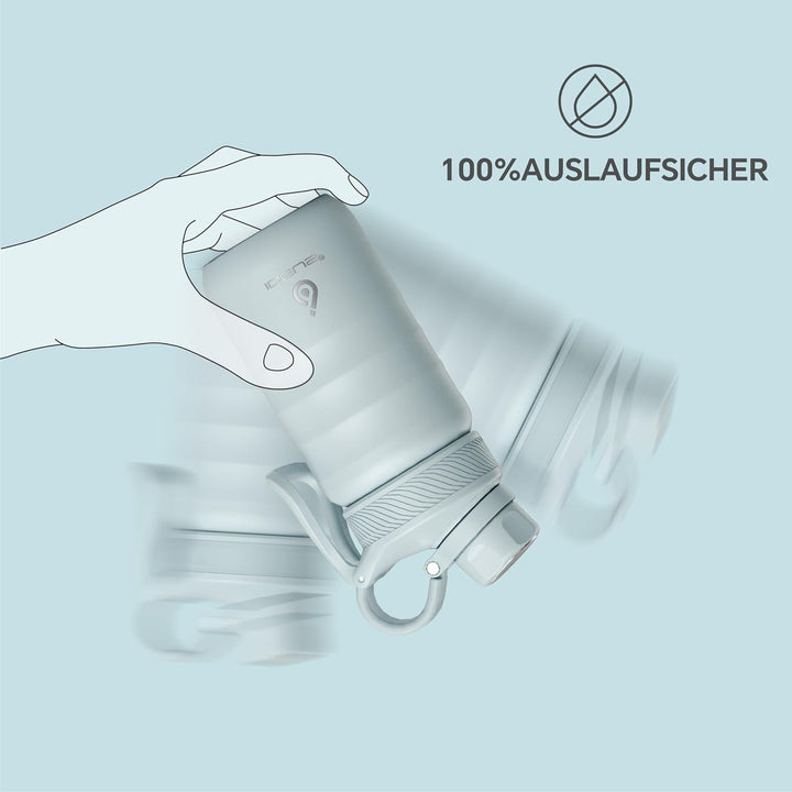 IDEUS Vakuumisolierte Wasserflasche, 12oz (360ml) Edelstahl Doppelwand Flasche Metall Sport Kantine