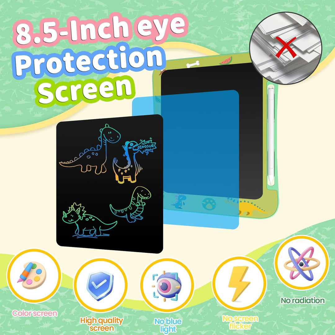 [2 Pack] Genialba LCD-Schreibbrett für Kinder, Zeichentafel mit farbigem Bildschirm für Mädchen im A