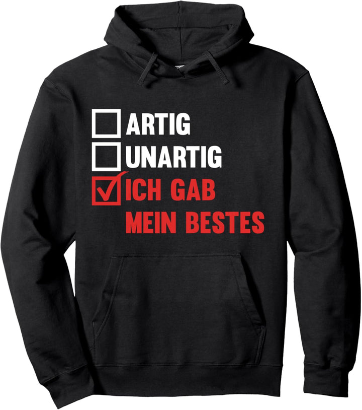 Artig Weihnachten Unartig Weihnachtsmann Pullover Hoodie