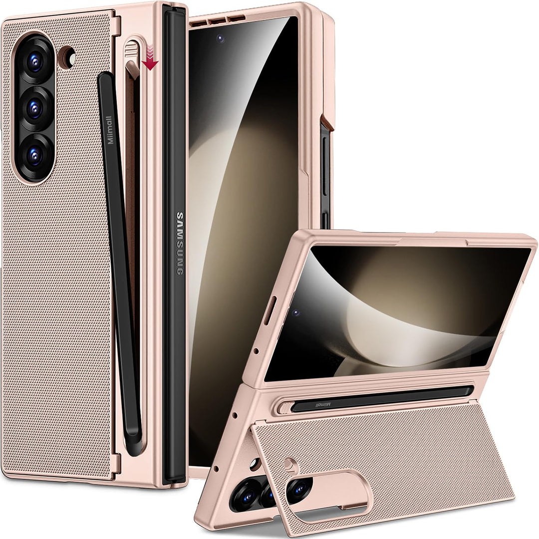 Miimall Kompatibel mit Samsung Galaxy Z Fold 5 Hülle mit S-Pen & Stifthalter, [HD Displayschutz] Ult