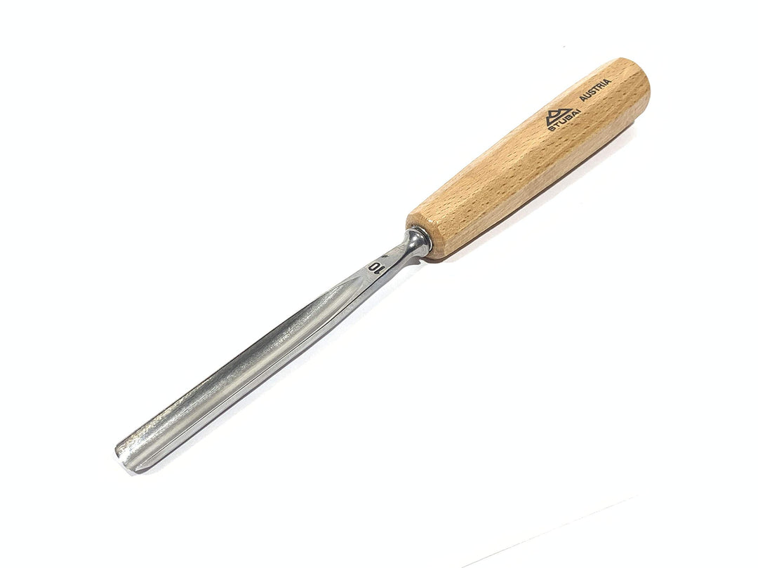 Stubai Stechbeitel Serie 55 - Form 10 : Gerades Hohleisen 3mm - 551003, 3mm