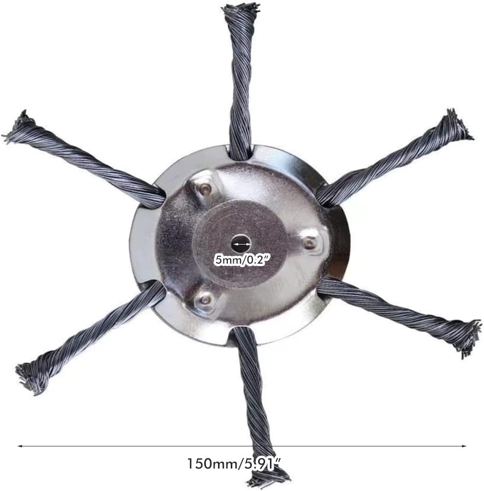 spier Stahldraht-Rasentrimmerkopf, Freischneider-Draht-Unkrautklinge für Garten-Rasentrimmerkopf-Ras