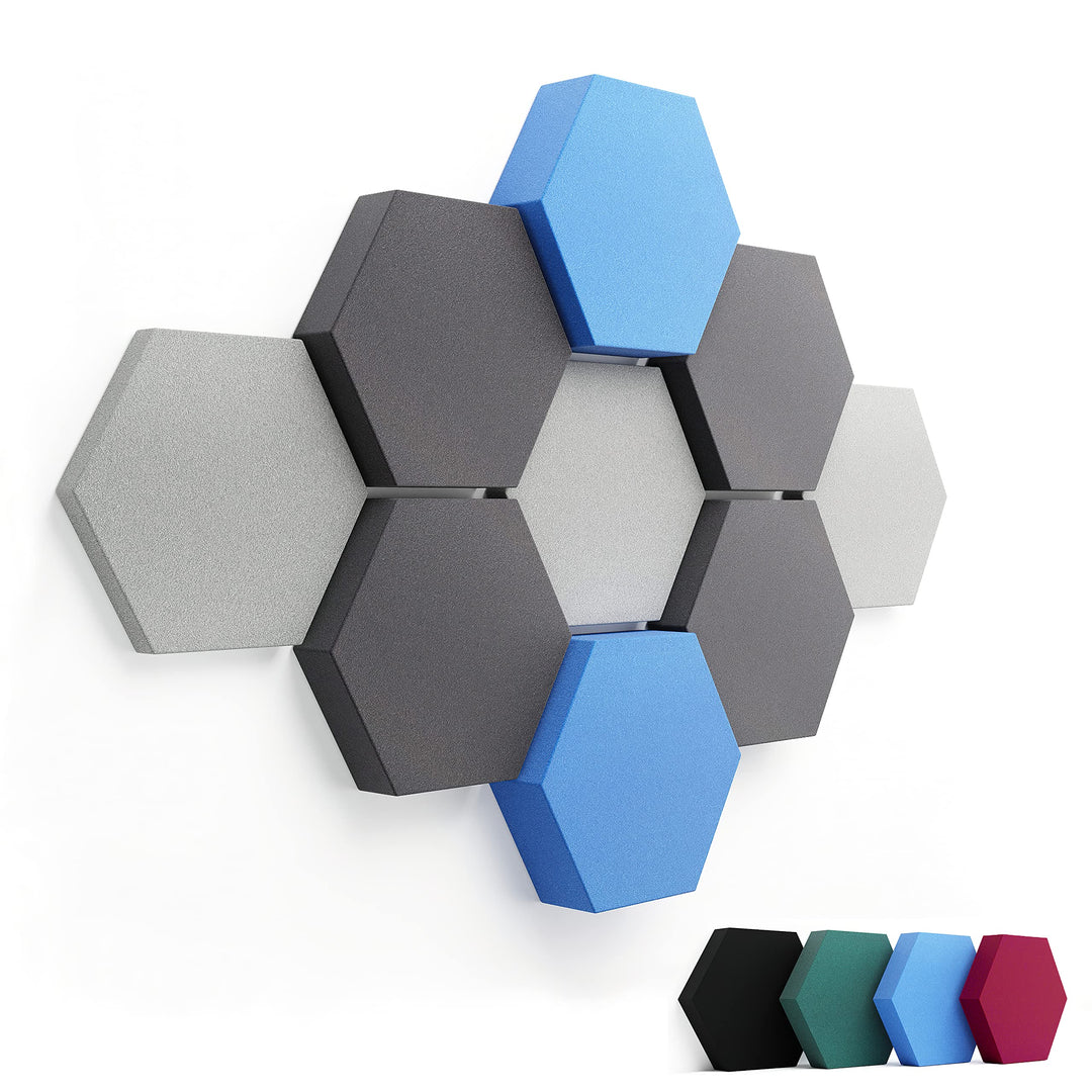FENNEXT ® Velvet Schallabsorber Wand - Dekorative Hexagon Akustikpaneele für Gaming, YouTube Studio,