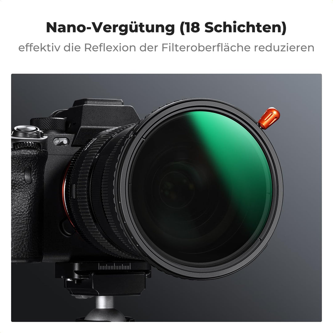 K&F CONCEPT 3-IN-1 Filter 49mm Polfilter&ND2-ND32&Black Mist 1/4 Filter mit 28 Schichten Nanobeschic