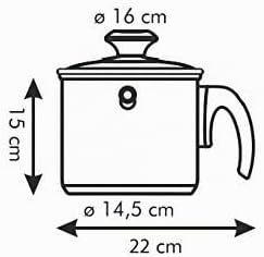 Tescoma doppelwandiger Simmertopf mit Deckel und Überdruckventil, induktionsgeeignet, Ø 16 cm, 2l