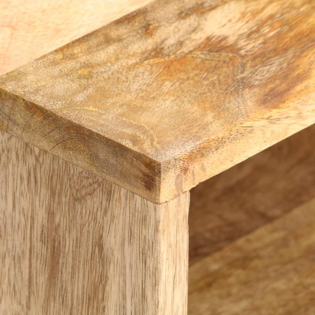 vidaXL Mangoholz Massiv TV Schrank mit 2 Türen 2 Fachböden Lowboard TV Möbel Sideboard Fernsehtisch