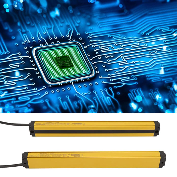 Oumefar Lichtvorhang Sicherheitsschalter Sensor, Sensor, Sensor, DC 10–30 V, Lichtgitter (6 Strahlen