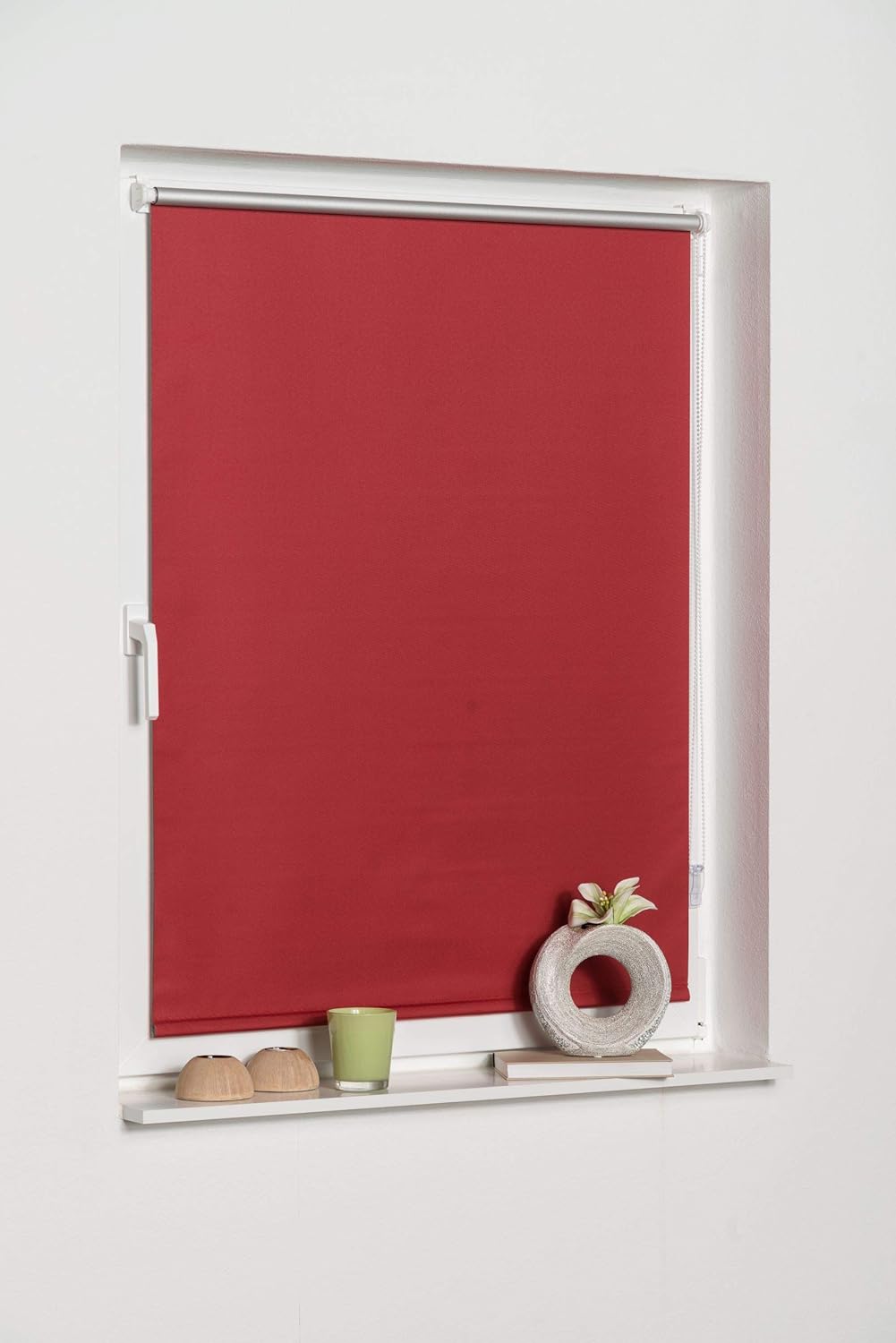K-home Klemmfix-Minirollo Rot Verdunklung, 80x200 (B x H) Rot 80x200 (B x H), Rot 80x200 (B x H)
