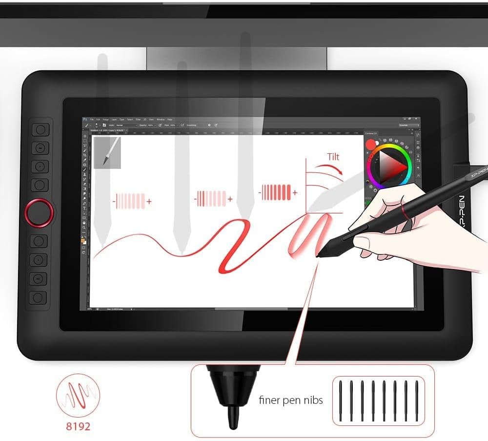 XP-PEN Artist 13.3 Pro - 13,3 Zoll Full-Laminiertes IPS-Display Dial Button & Express Keys für Kunst