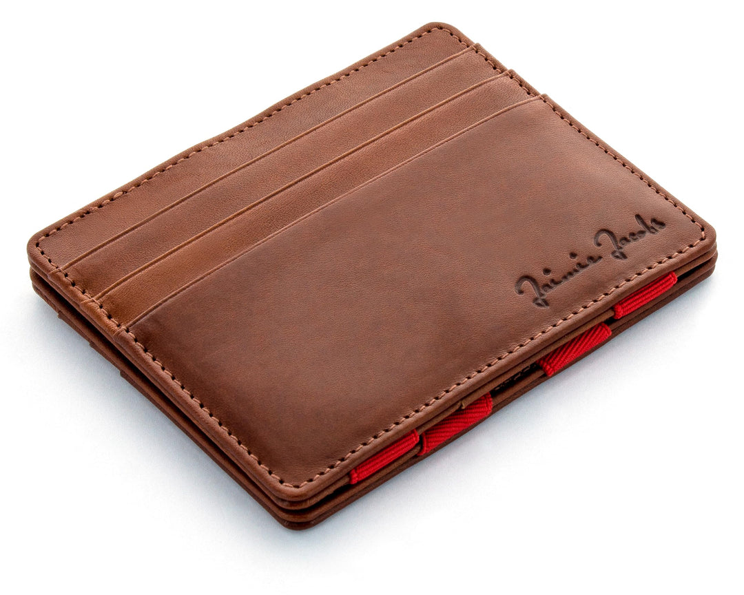 Jaimie Jacobs Flap Boy Slim ohne Münzfach Magic Wallet integrierter RFID Schutz Magischer Geldbeutel