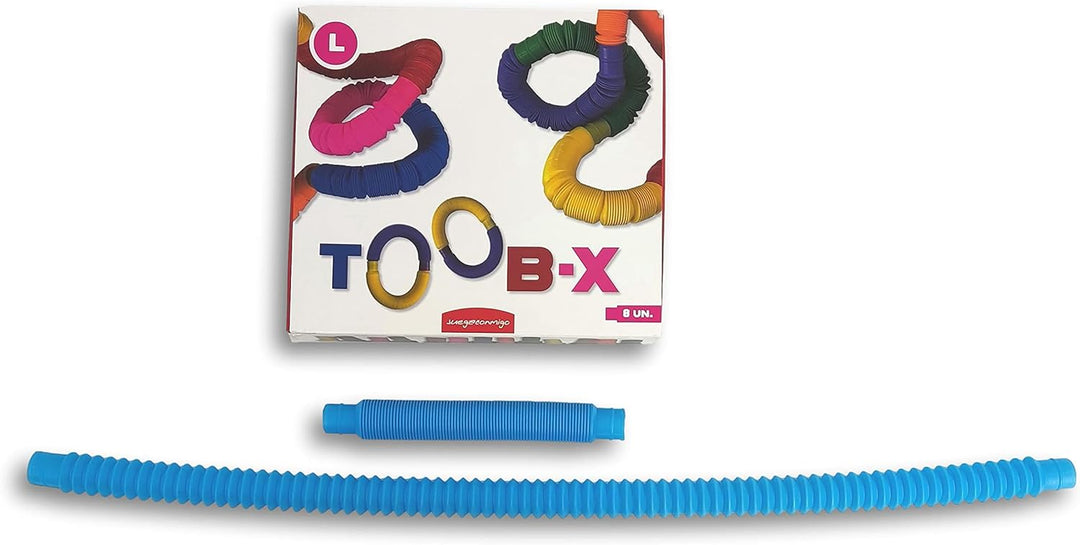 TOOB-X Sensorisches Pop-Röhren-Spielzeug, buntes Stressabbau-Spielzeug, Fidget Pop Mehrfarbig, erwei