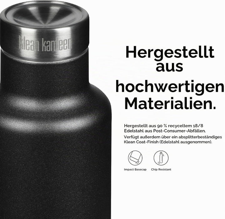 Klean Kanteen Herren Classic Vi Trinkflasche Einheitsgrösse Schwarz, Einheitsgrösse Schwarz