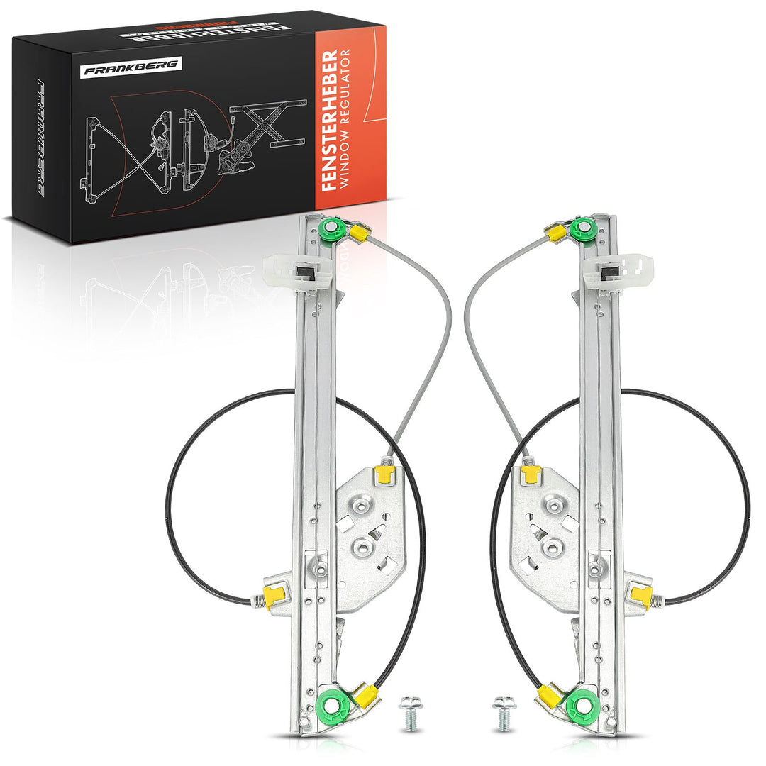 Frankberg 2x Fensterheber Elektrisch ohne Motor Vorne Links Rechts Kompatibel mit Doblo 263 Combo X1
