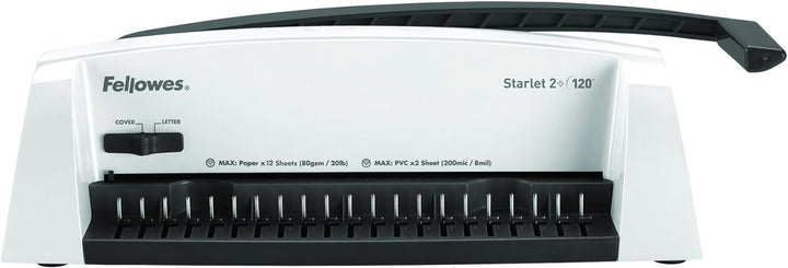 Fellowes Plastikbindegerät Starlet+ für Zuhause und das Home Office, Bindekapazität 120 Blatt, Stanz